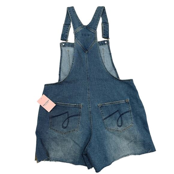 Juicy Couture Shortall Raw Hem Casual Stretch Blue XL NWT - Picture 6 of 8